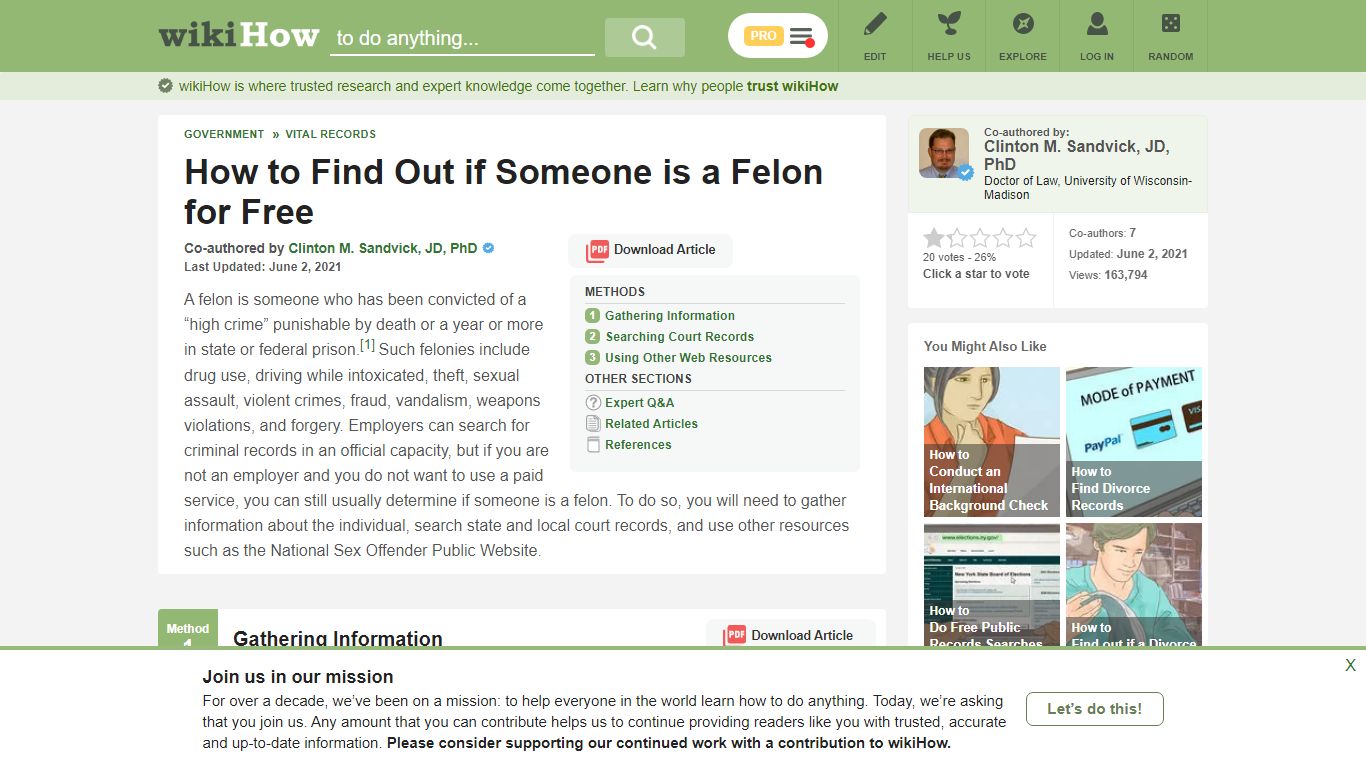 3 Ways to Find Out if Someone is a Felon for Free - wikiHow